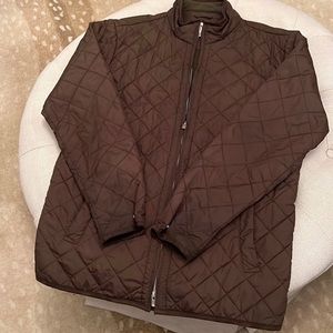 Peter Millar brown quilted jacket